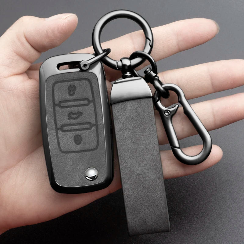 Zinc Alloy Car Key Fob Cover for Volkswagen Polo, Tiguan, Passat, Golf 4/5/6 MK6, Jetta & Lavida; Skoda Octavia; SEAT – B5, B6, B7