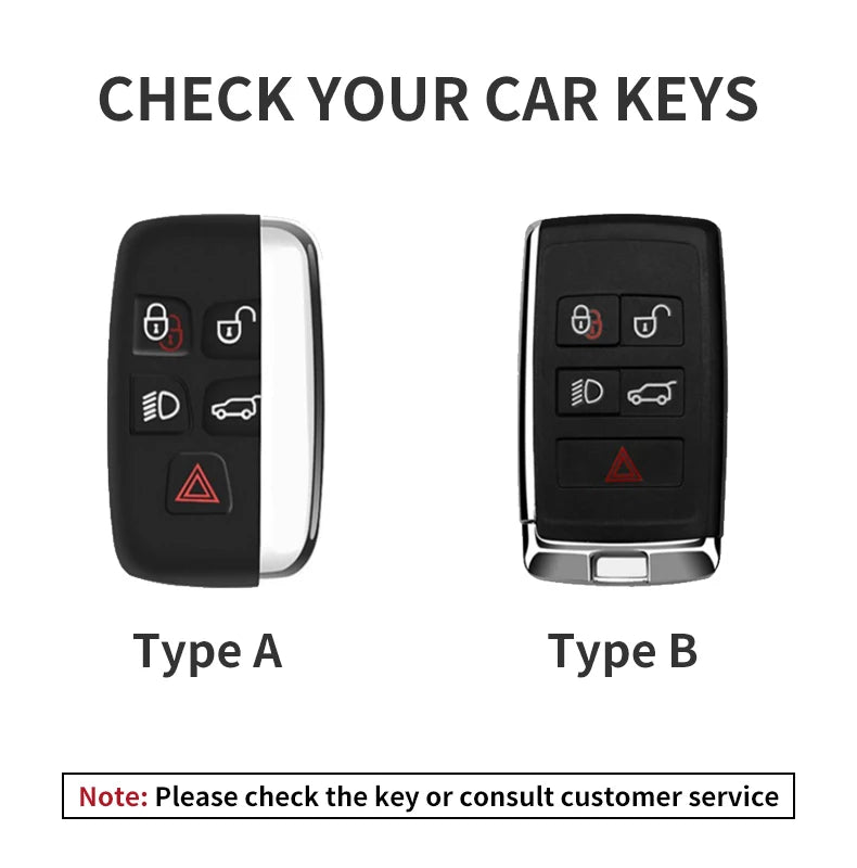 Leather Remote Key Fob Case Compatible with Land Rover Range Rover Sport, Evoque, Freelander