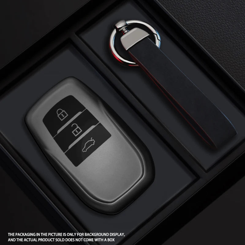 Black Warrior-Style TPU Car Key Fob Cover for Toyota Corolla SE (2023), Camry 50/55, TLC200, Yaris, Land Cruiser Prado 150 & RAV4