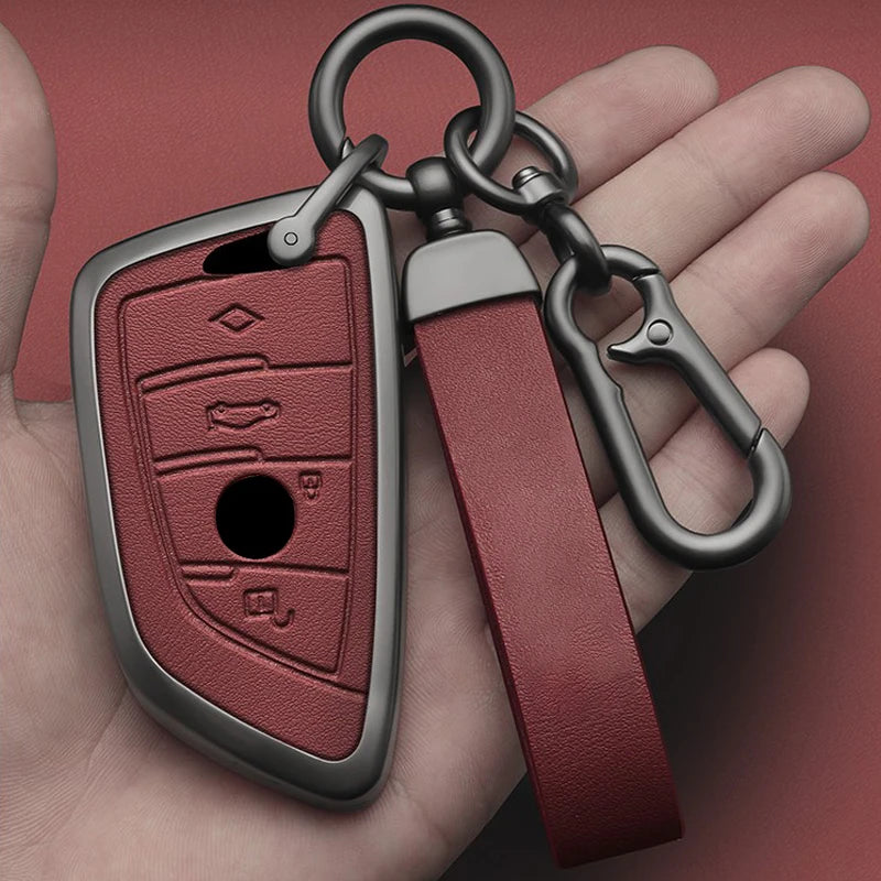Alloy-Style Car Key Fob Cover for BMW X1, X3, X4, X5, X6 & 1, 2, 3, 5, 7 Series – G20, G02, G05, G31, G23, F34, F15, F40 & iX3
