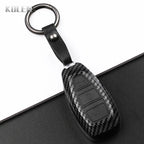 Car Key Cover Compatible with Ford Focus 3 4 ST Mondeo MK3 MK4 Fiesta Fusion Kuga – Carbon Fiber Style