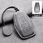 Leather Car Key Cover Compatible with Geely Coolray, X6, Emgrand, Global Hawk, GX7, Atlas, Boyue, NL3, X7, EX7, Kulrey, GT, GC9