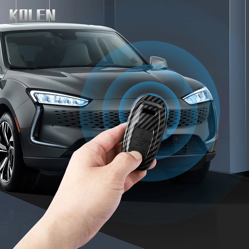 Car Key Cover Compatible with Audi A1 A3 8V A4 B8 B9 A5 A6 C7 A7 A8 Q3 Q5 Q7 S4 S6 S7 S8 R8 TT – Carbon Fiber Style