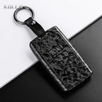 Car Key Cover Compatible with Renault Koleos Captur Megane Clio Scenic Talisman Arkana; Dacia Sandero – Carbon Fiber Style