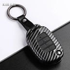 Car Key Cover Compatible with Hyundai ix35 ix45 ix25 i10 i20 i30 HB20 Sonata Verna Solaris Santa Elantra Mistra – Carbon Fiber Style