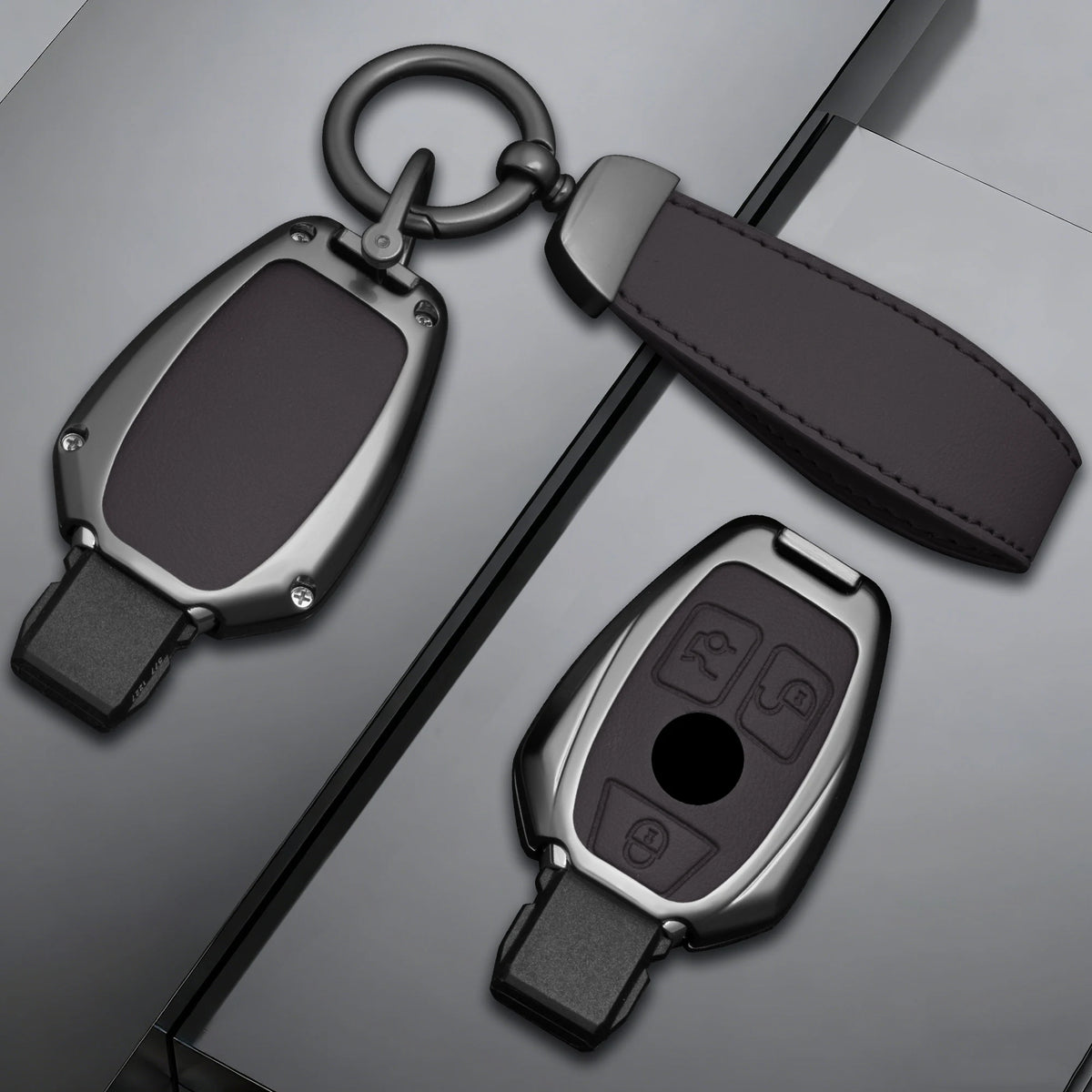 Alloy Car Key Fob Cover for Mercedes-Benz A-Class, B-Class, G-Class, R-Class, GLA & GLK – W176, W204, W251, W463