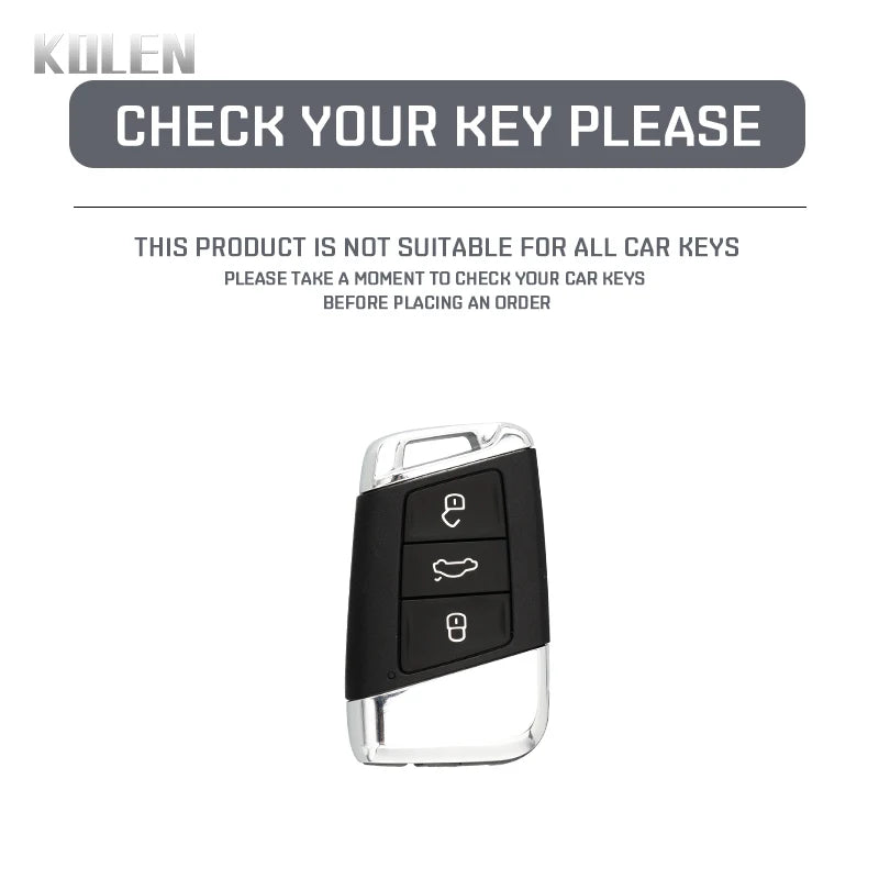 Car Key Cover Compatible with Volkswagen (VW) Passat B8 Magotan; Skoda Superb A7 Kodiaq; SEAT – Carbon Fiber Style