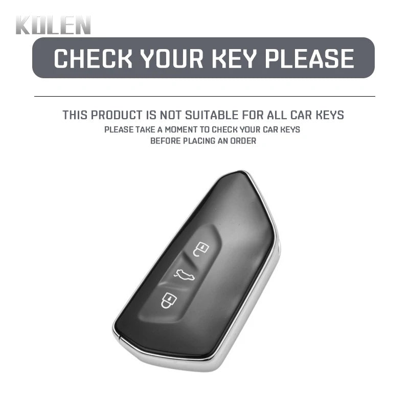 Car Key Cover Compatible with Volkswagen (VW) Golf 8 2020; Skoda Octavia A8 2021; SEAT Leon MK4 – Carbon Fiber Style