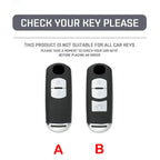 Suede Car Key Cover Compatible with Mazda 2, 3, 5, 6, BL, BM, GJ, Atenza, Axela, Demio, CX-3 (CX3), CX-5 (CX5), CX7, CX-9, CX8