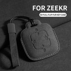 Suede Smart Flip Key Cover Compatible with ZEEKR X, 001, 007, 009, 7X, MIX