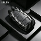 Car Key Cover Compatible with Ford Focus 3 4 ST Mondeo MK3 MK4 Fiesta Fusion Kuga – Carbon Fiber Style