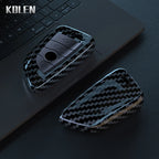 Car Key Cover Compatible with BMW 1 2 3 4 5 6 7 Series X1 X3 X4 X5 X6 X7 F10 F20 F30 G20 G30 G01 F15 F16 G02 G05 F34 – Carbon Fiber Style