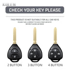 Car Key Cover Compatible with Toyota Corolla Vios Camry Yaris RAV4 Hilux Cruiser Fortuner – 2/3/4 Buttons – Carbon Fiber Style