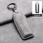 Leather Car Key Fob Cover Compatible with Great Wall GWM WEY Coffee01, Coffee02, WEY-X, WEY-S, WEY-GT, VV7 GT