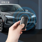 Car Key Cover Compatible with Volkswagen (VW) Polo Tiguan Passat B5 B6 B7 Golf 4 5 6 MK6 Jetta Lavida – Carbon Fiber Style