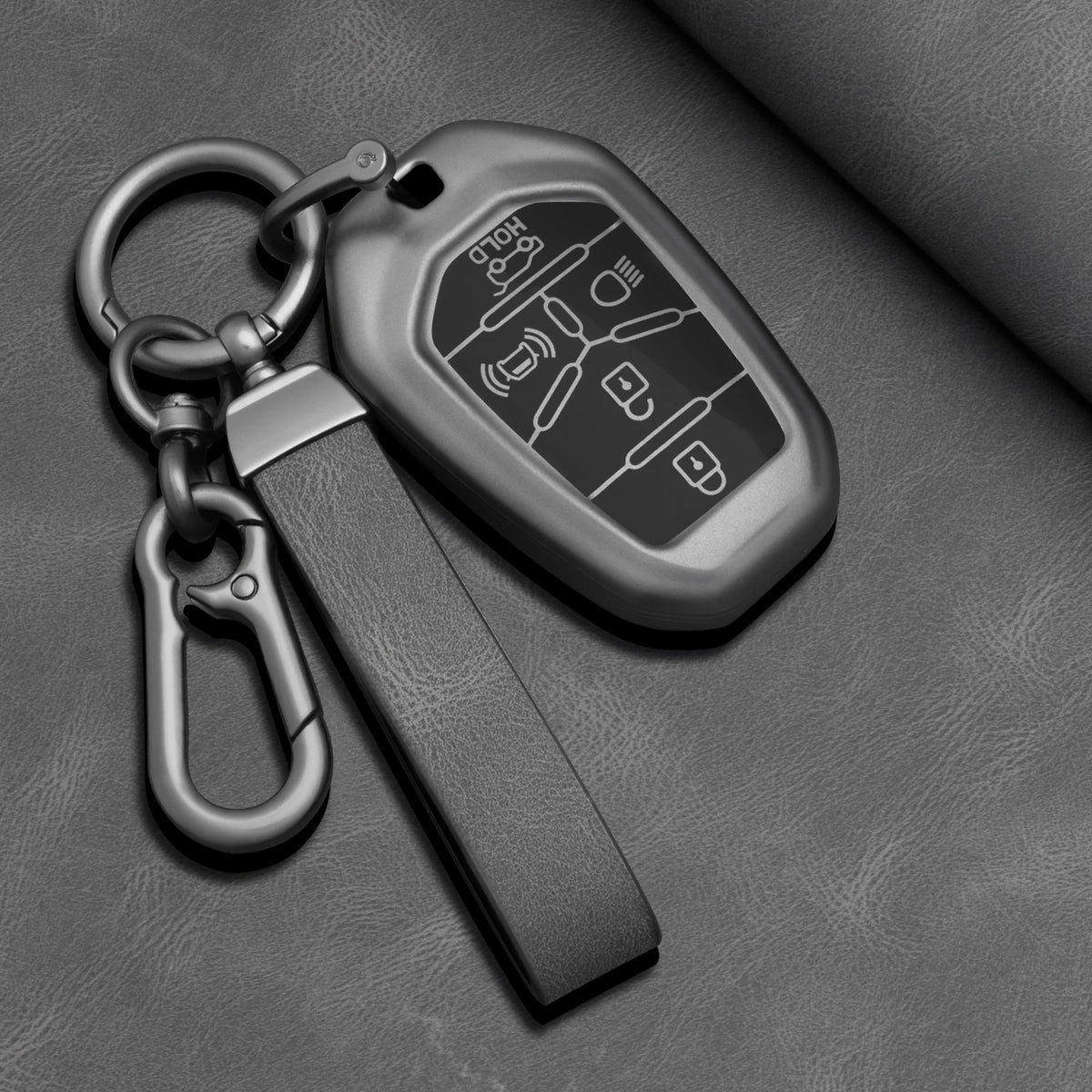 TPU Car Key Fob Cover for SsangYong Rexton Y400, Y450 & G4 – 5 Buttons