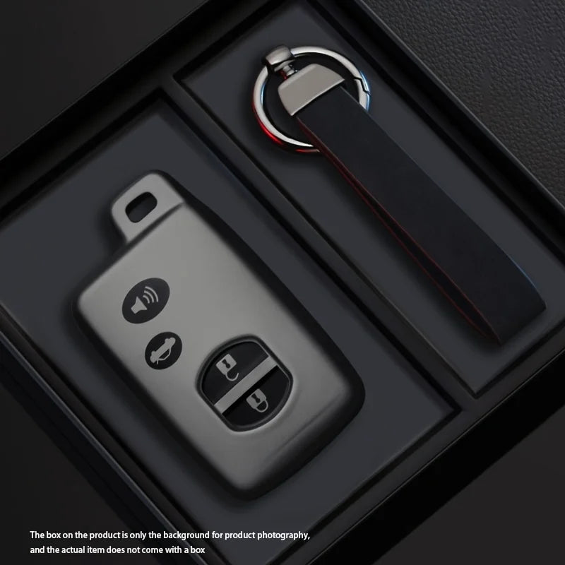 Black Warrior-Style TPU Car Key Fob Cover for Toyota Prius 30, Prius Alpha, Aqua, Land Cruiser & Auris; Lexus LC 200 – 4 Buttons