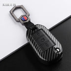 Car Key Cover Compatible with Peugeot 208 301 307 308 508 2008 3008 5008 Expert; Citroen C3 C4 C5 Cactus C6 C8 – Carbon Fiber Style