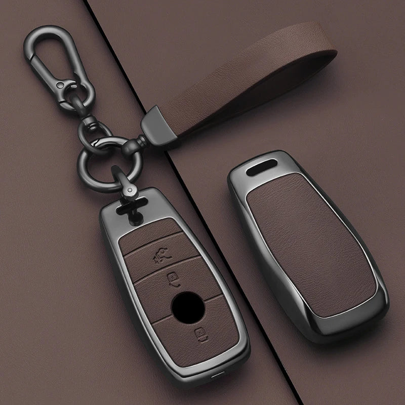 Alloy-Style Car Key Fob Cover for Mercedes-Benz A, C, E, S & G-Class, GLC, CLE, CLA, GLB, GLS & AMG – W177, W205, W213, W222, X167