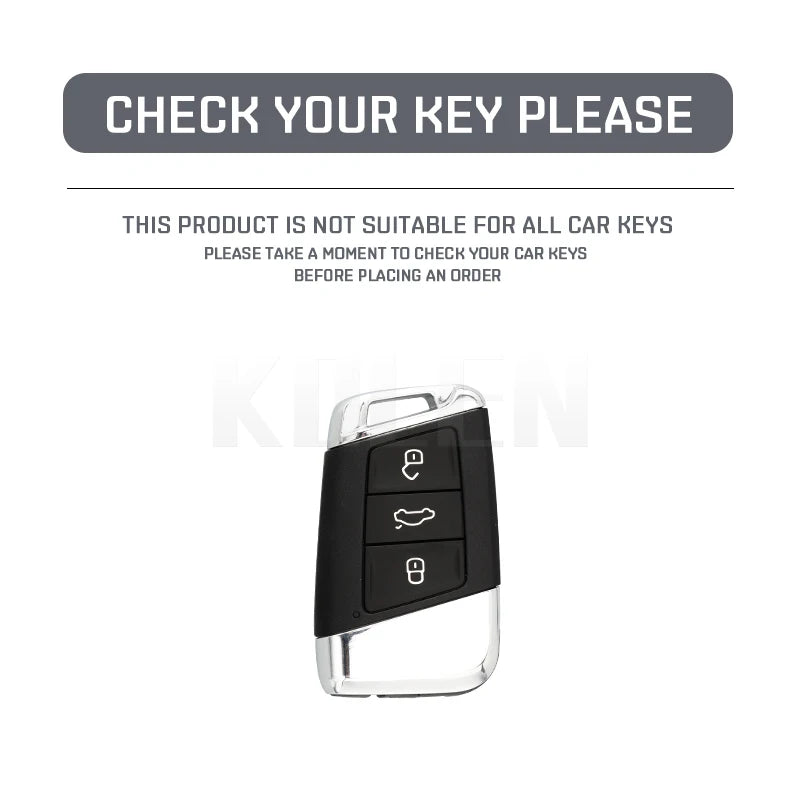 Car Key Cover Compatible with Volkswagen (VW) Passat B8 Magotan; Skoda Superb A7 Kodiaq; SEAT – Carbon Fiber Style