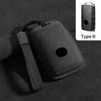 Suede Remote Key Fob Cover Compatible with Mazda 3, 6, Alexa, CX30, CX50, CX60, CX, 3CX4, CX5, CX8, CX9