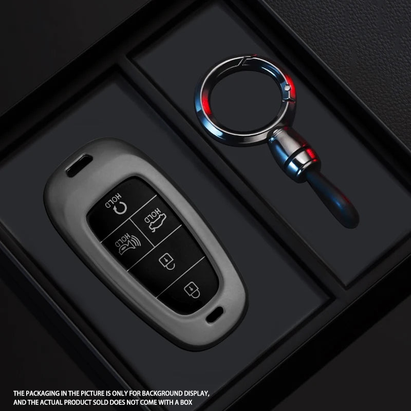 Black Warrior-Style TPU Car Key Fob Cover for Hyundai Sonata SEL, EV6, EV8, IONIQ 5, Nexo, Fe, Tucson & Staria – DN8 – 5/8 Buttons