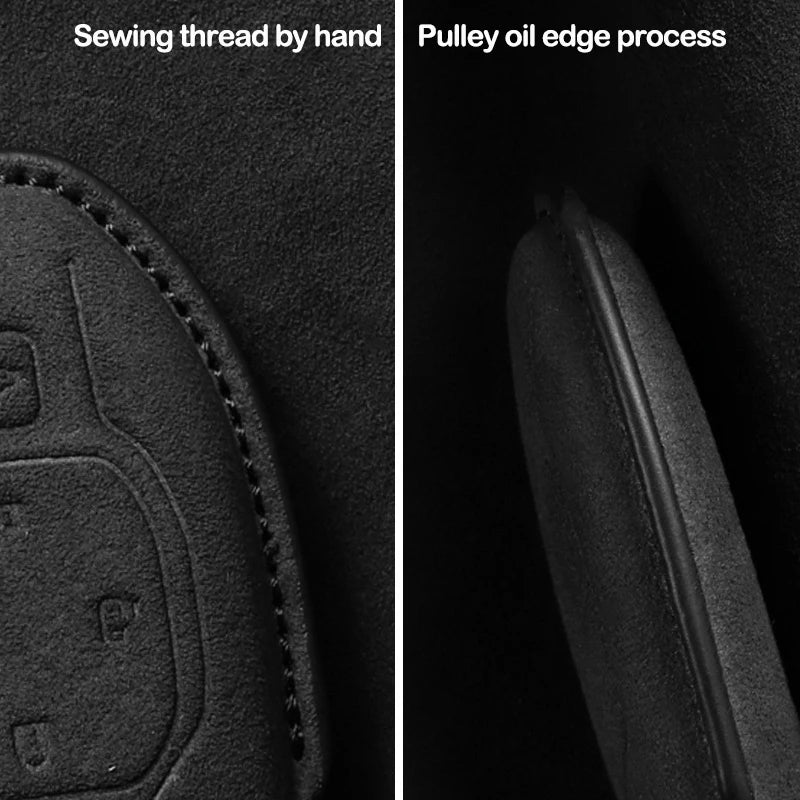 Suede Keyless Car Key Cover Compatible with GAC Trumpchi Empow J11, J12, J13, J14, J15, J16, GS8 (2021)