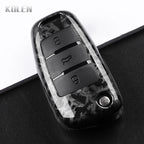 Car Key Cover Compatible with Audi C6 R8 A1 A3 Q3 A4 A5 Q5 A6 S6 A7 B6 B7 B8 8P 8V 8L TT RS S Line – Carbon Fiber Style