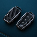 Car Key Cover Compatible with Toyota Prius Camry Corolla CHR C-HR RAV4 Land Cruiser Prado – Carbon Fiber Style