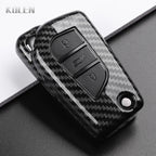 Car Key Cover Compatible with Toyota Camry RAV4 Fortuner Hilux Auris Corolla Avensis Verso Yaris Aygo; Scion tC – Carbon Fiber Style