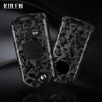 Flip Key Cover Compatible with Mazda 2 3 5 6 8 CX7 CX-7 CX5 CX-5 CX9 CX-9 MX5 MX-5 M6 RX8 RX-8 – 2/3/4 Buttons – Carbon Fiber Style