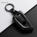 Car Key Cover Compatible with BMW X1 X3 X5 X6 X7 1 3 5 6 7 Series G20 G30 G11 F15 F16 G01 G02 F48 – Carbon Fiber Style