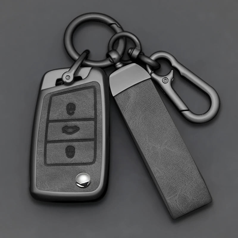 Alloy Car Key Fob Cover for Volkswagen Golf 7 GTI, Polo, T-Cross, T-Roc, Touran, Tiguan, Skoda Octavia, Rapid, Kodiaq, Fabia & SEAT