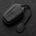 Suede Car Key Cover Compatible with Toyota Camry, Corolla, CHR, C-HR, RAV4, Land, Crown, Hilux, Prius