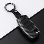 Car Key Cover Compatible with Ford B-Max C-Max Eco Sport Galaxy Fiesta Focus 2 Ecosport Kuga Escape Falcon – Carbon Fiber Style