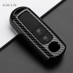 Car Key Cover Compatible with Mazda 2 3 6 Demio Atenza Axela CX-5 CX5 CX-3 CX7 CX-9 3 4 CX30 2016 2017 2018 2019 – Carbon Fiber Style