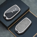 Alloy-Style Car Key Fob Cover for Toyota C-HR, Hilux, Fortuner, Land Cruiser 200, Camry, Corolla, Crown & RAV4