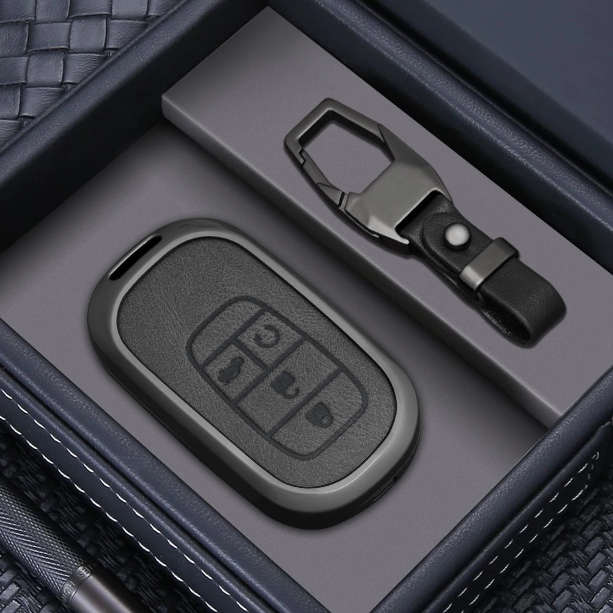 Zinc Alloy Car Key Fob Cover for Honda CR-V, Fit, Civic, Accord, HR-V, City, Odyssey & XR-V – 2/3/4 Buttons