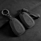 Suede Car Key Cover Compatible with Chevrolet Cruze, Spark, Sonic, Camaro, Volt, Bolt, Trax, Malibu, Onix, Equinox, Orlando, Blazer, Traverse