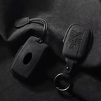 Suede Keyless Car Key Cover Compatible with Land Rover Range Rover Sport, Velar, Evoque, Freelander2, Discovery