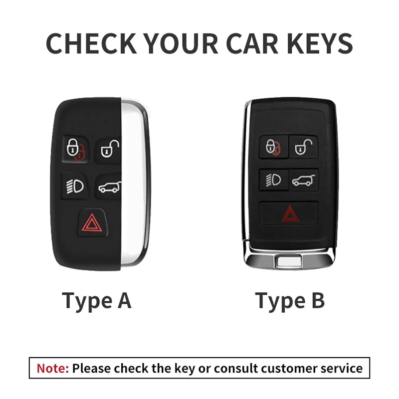Leather Remote Key Fob Case Compatible with Land Rover Range Rover Sport, Evoque, Freelander