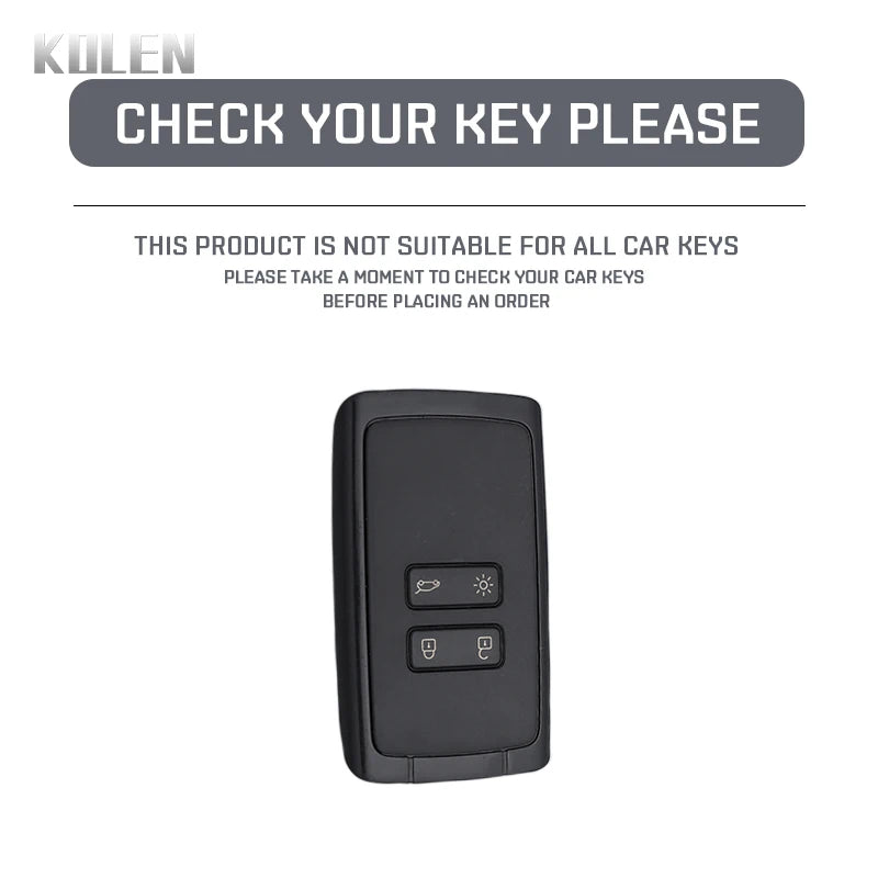 Car Key Cover Compatible with Renault Koleos Captur Kadjar Megane Clio Scenic Talisman Arkana Zoe; Dacia Sandero – Carbon Fiber Style