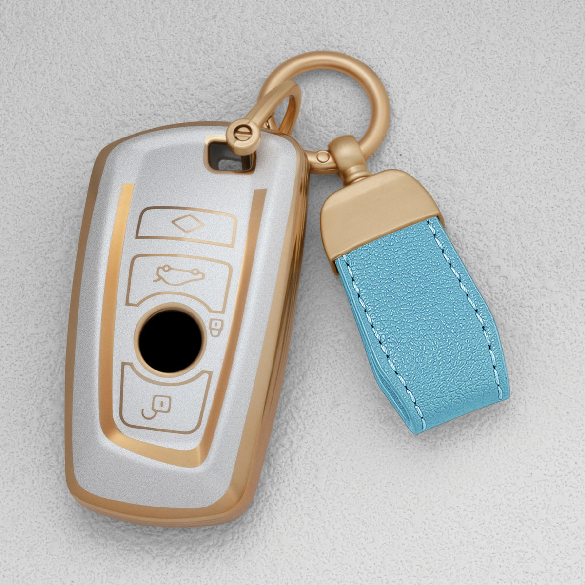 Quicksand Gold TPU Car Key Fob Cover for BMW 1, 3, 5 & 7 Series, M3, M4, X1, X3, X4 & X5 – F30, F31, F32, F34, F20, F21, F07, F10, G01, G02, F15