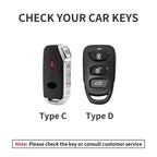 Leather Car Key Cover Compatible with Kia Telluride, Telluride SX 2021, Sportage R 2022, K5 GT Line 2021, Seltos 2020 – 5 Buttons