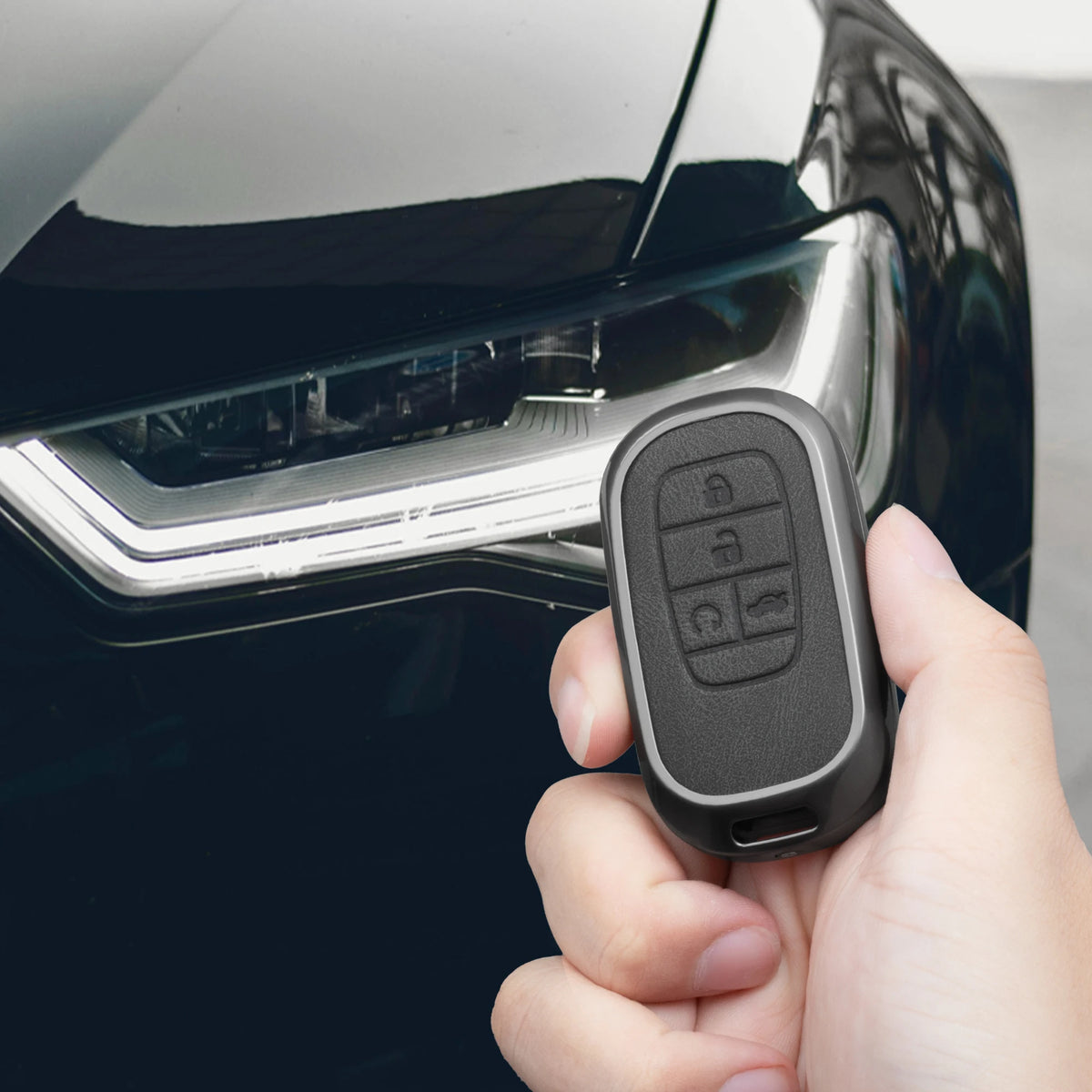 Zinc Alloy Car Key Fob Cover for Honda CR-V, Fit, Civic, Accord, HR-V, City, Odyssey & XR-V – 2/3/4 Buttons