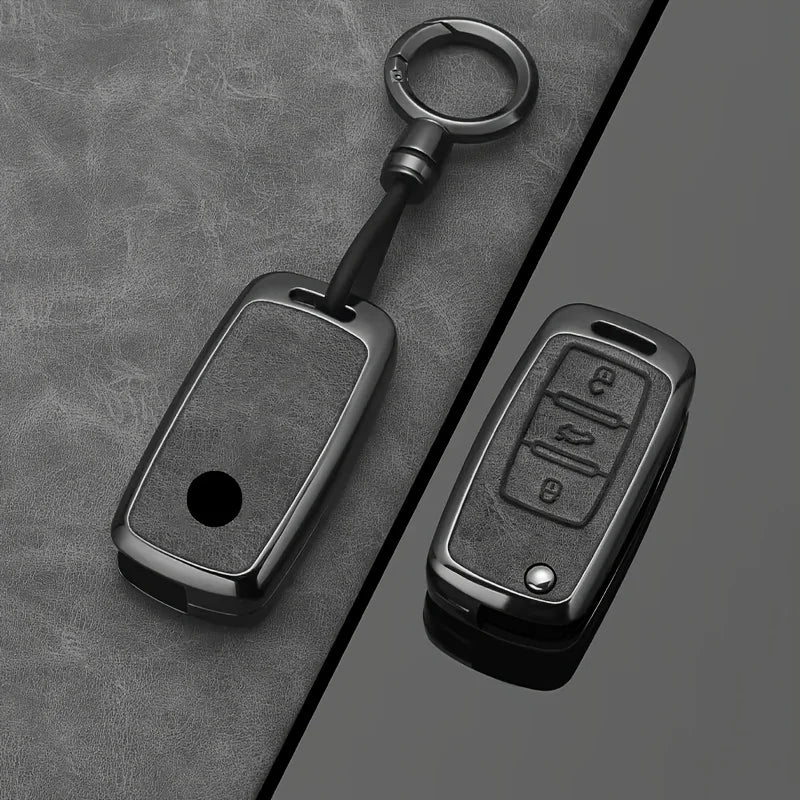 Zinc Alloy Car Key Fob Cover for Volkswagen Polo, Tiguan, Passat, Golf 4/5/6 MK6, Jetta & Lavida; Skoda Octavia; SEAT – B5, B6, B7