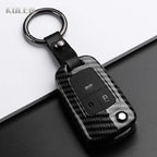Car Key Cover Compatible with Chevrolet Cruze Aveo Trax Sail Malibu Captiva; Opel/Vauxhall Astra J Corsa Insignia Mokka – Carbon Fiber Style