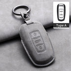 Leather Car Key Cover Compatible with Geely Coolray, X6, Emgrand, Global Hawk, GX7, Atlas, Boyue, NL3, X7, EX7, Kulrey, GT, GC9