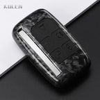 Car Key Cover Compatible with Jaguar XE XJ XF Guitar; Land Rover Range Rover Sport Evoque Freelander Velar Discovery 4 – Carbon Fiber Style