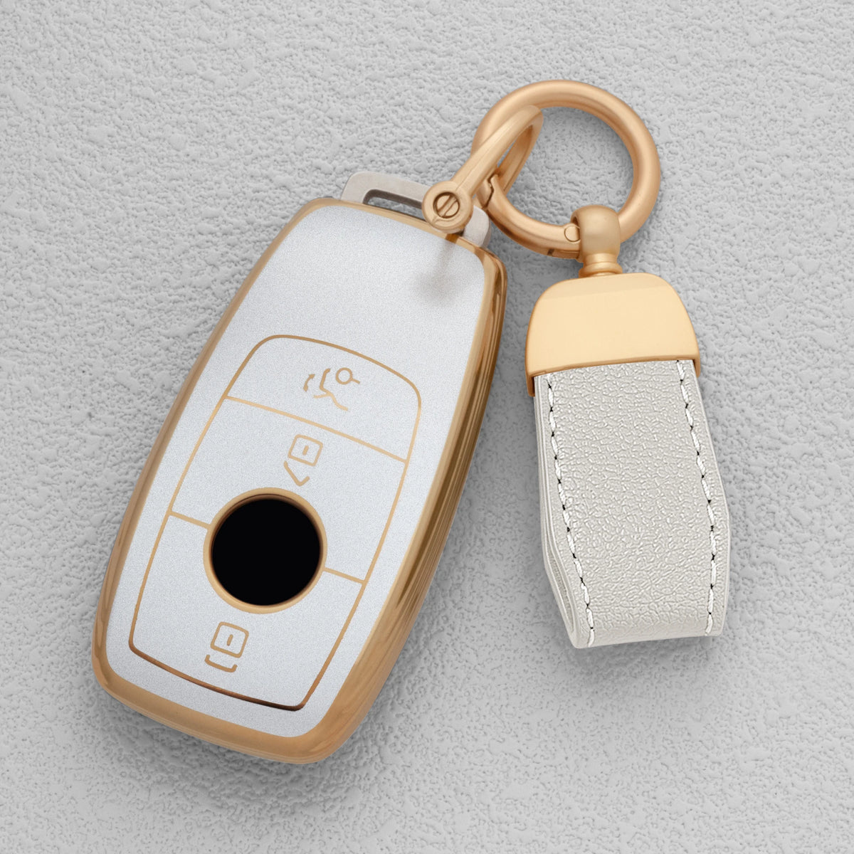 Quicksand Gold TPU Car Key Fob Cover for Mercedes-Benz E, C & S-Class, GLC, E200, E400, E63, S550, S560, C260 & A200 – W213